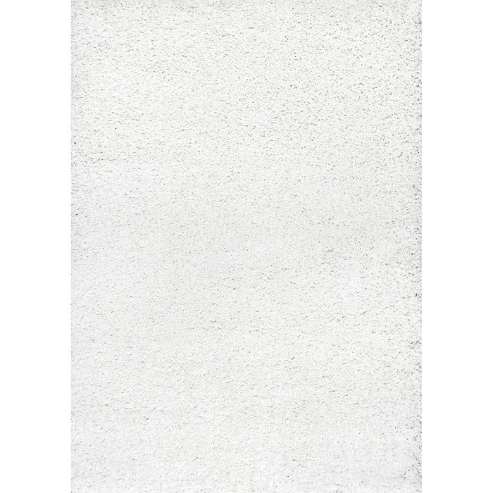 Mercer41 Exmouth Contemporary Performance Shag Off White Rug & Reviews
